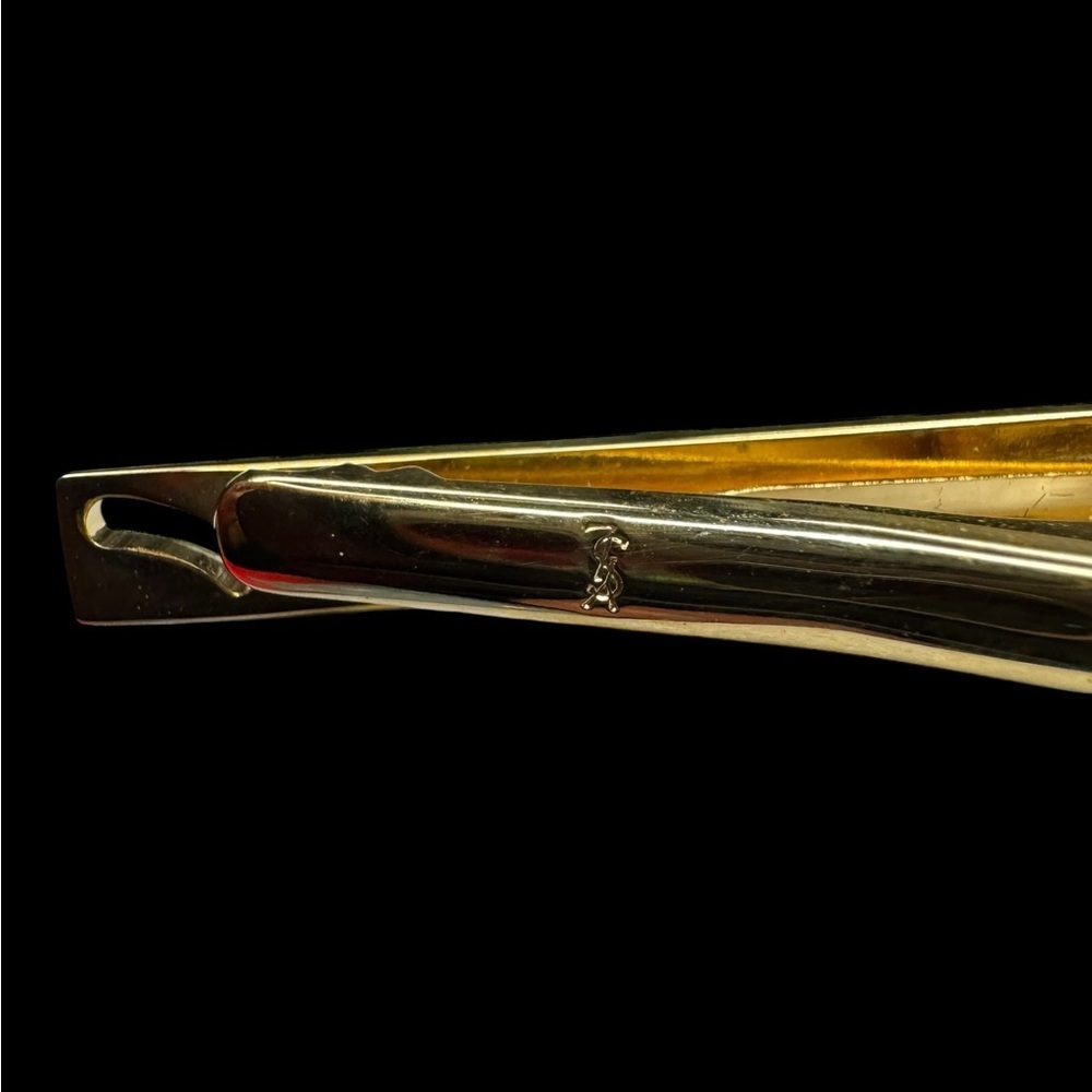 YSL Gold and Silver Tie Clip - Picture 2 of 4